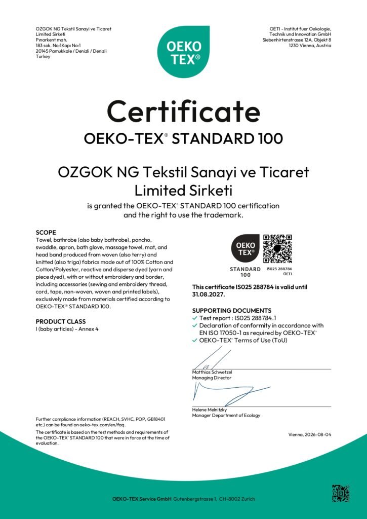 BİTMİŞ ÜRÜN OEKO-TEX SERTİFİKASI